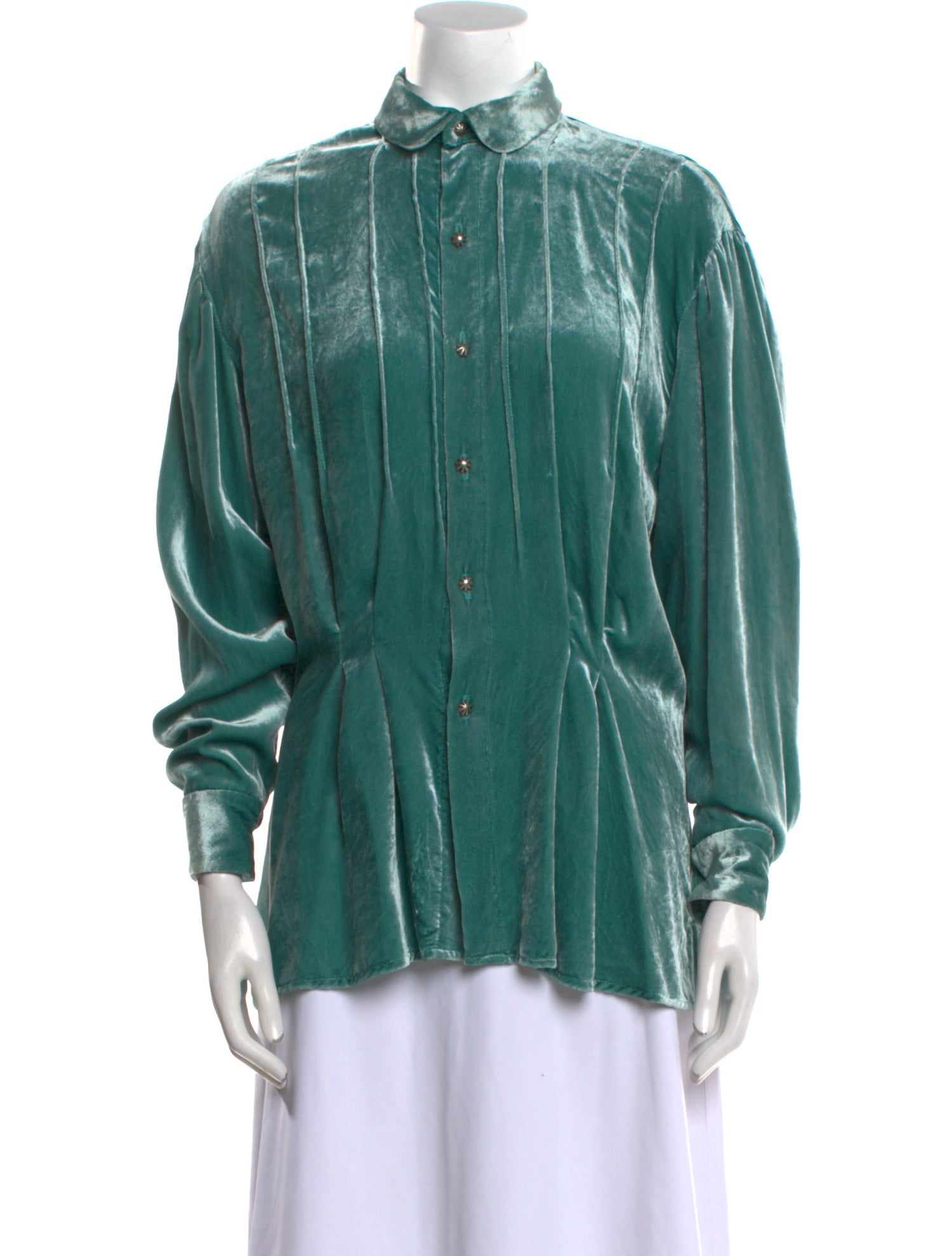 Ralph Lauren Silk Long Sleeve Button-Up Top