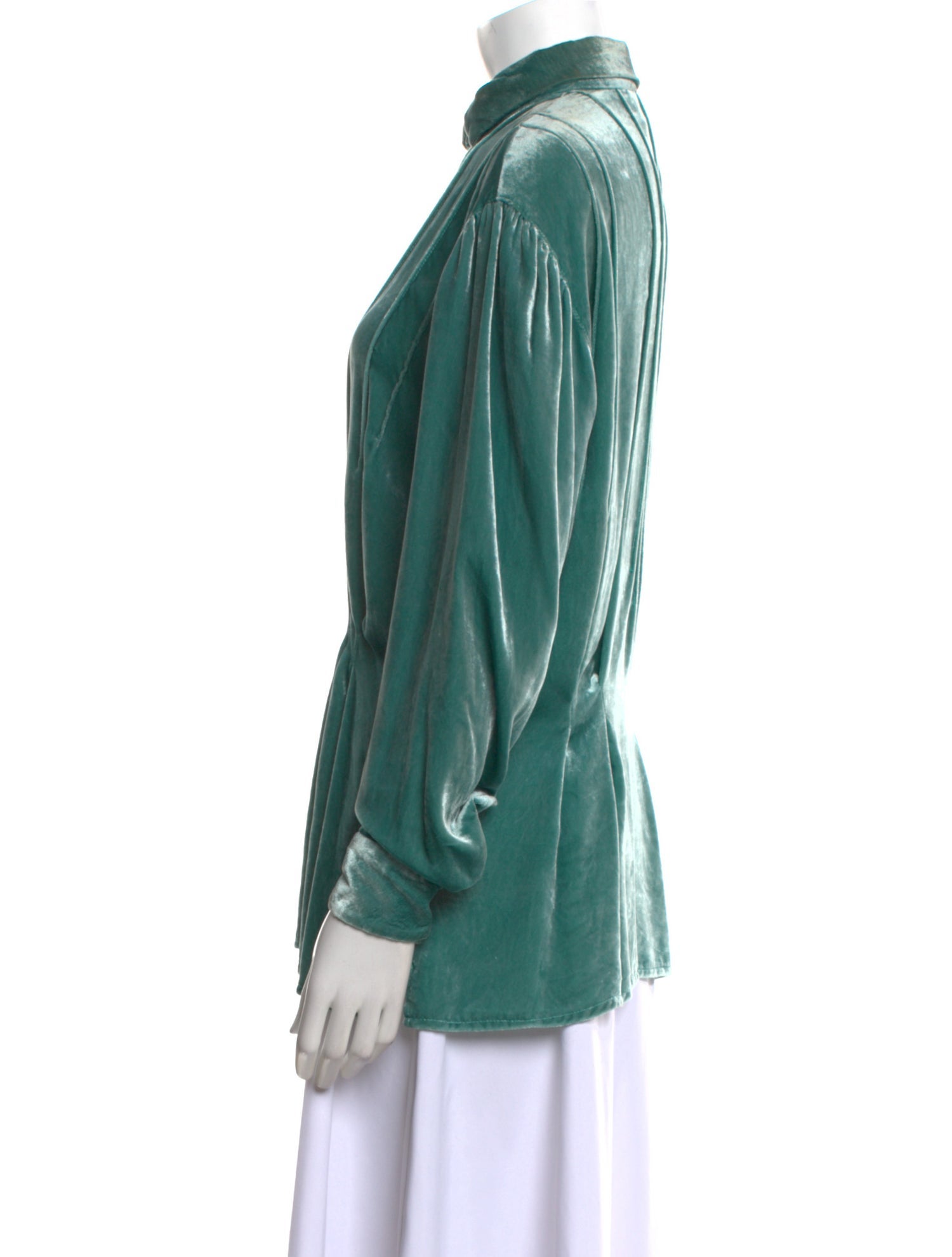 Ralph Lauren Silk Long Sleeve Button-Up Top