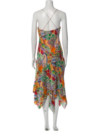 Ralph Lauren Silk Midi Length Dress