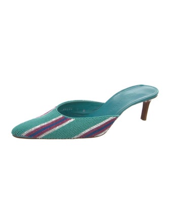 Ralph Lauren Leather Printed Mules