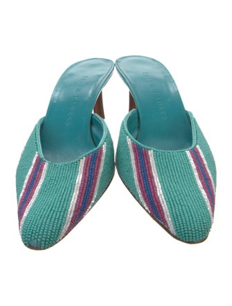 Ralph Lauren Leather Printed Mules