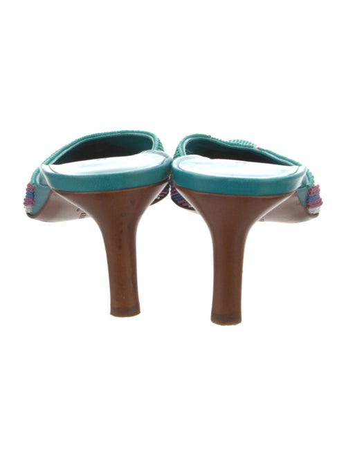 Ralph Lauren Leather Printed Mules