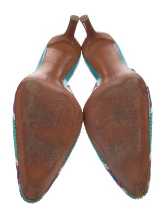 Ralph Lauren Leather Printed Mules