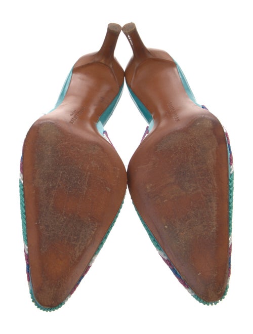 Ralph Lauren Leather Printed Mules