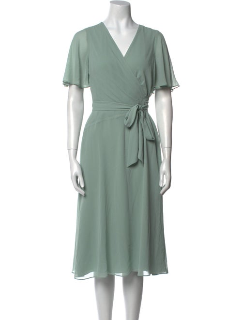 Lauren Ralph Lauren V-Neck Midi Length Dress