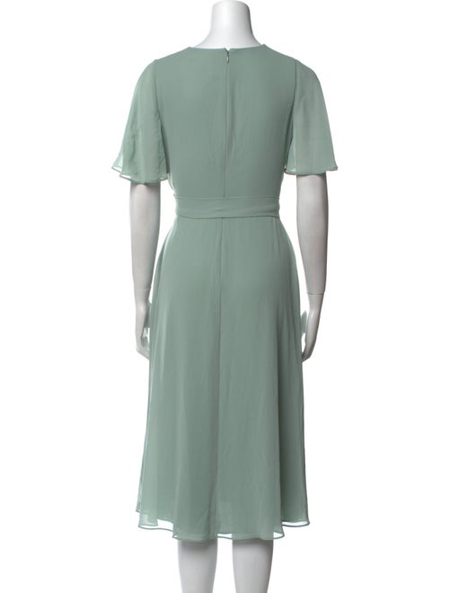 Lauren Ralph Lauren V-Neck Midi Length Dress