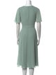 Lauren Ralph Lauren V-Neck Midi Length Dress