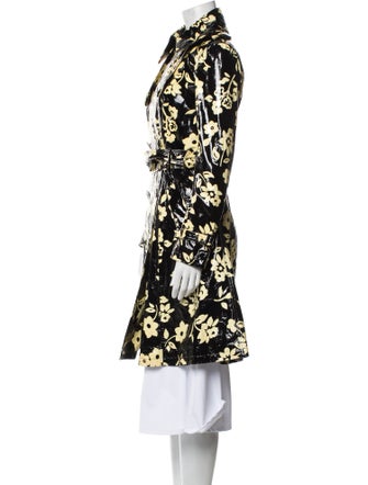 Ralph Lauren Collection Lambskin Floral Print Trench Coat