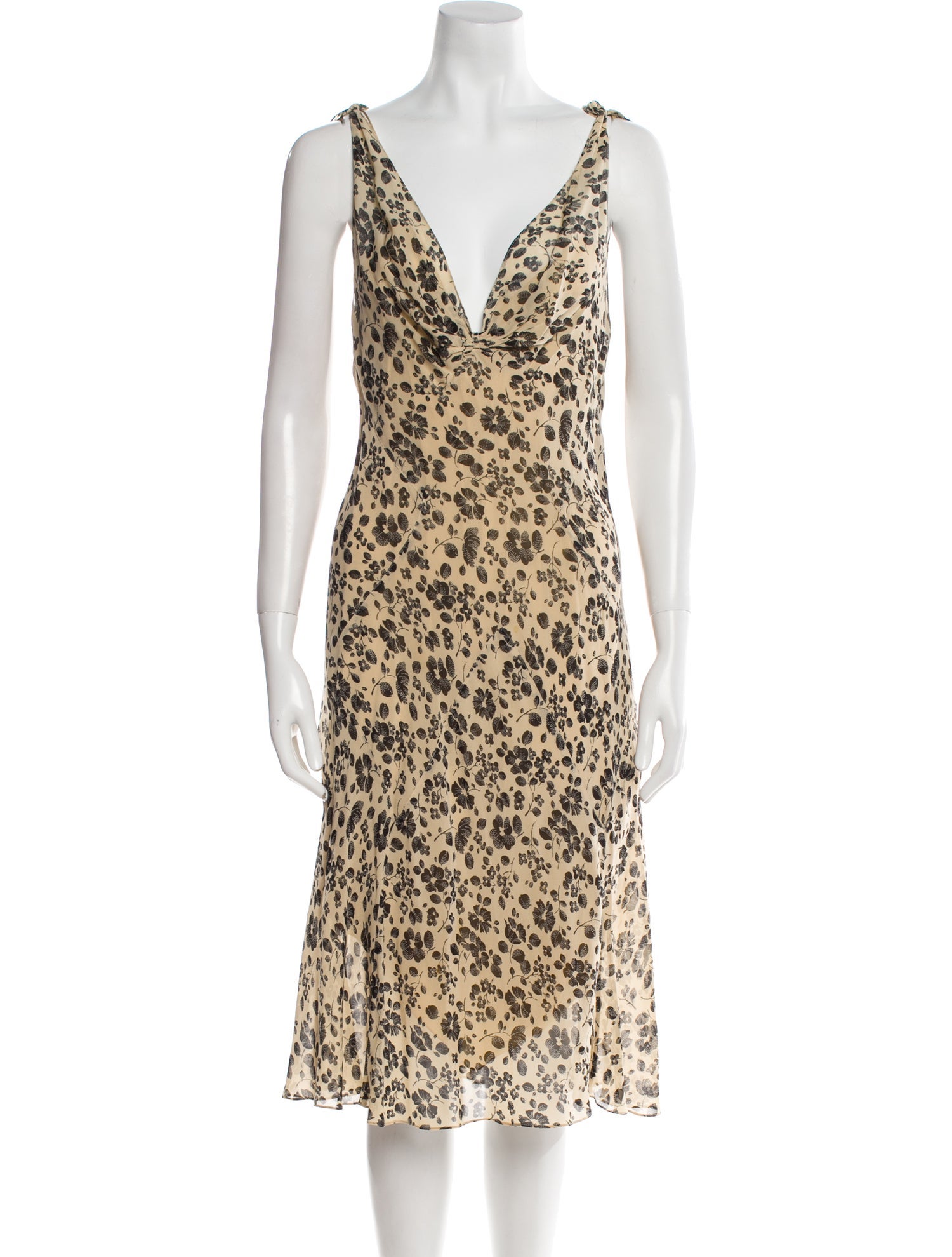 Ralph Lauren Silk Midi Length Dress