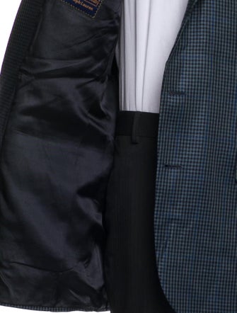 Polo University Club By Ralph Lauren Houndstooth Print Overcoat