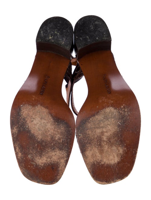 Ralph Lauren Embossed Leather Slingback Sandals