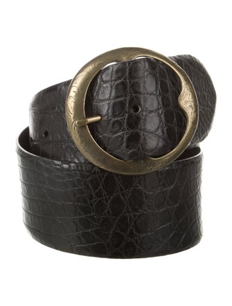 Ralph Lauren Wide Embossed Leather Belt