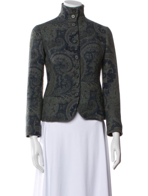 Ralph Lauren Black Label Wool Paisley Print Evening Jacket