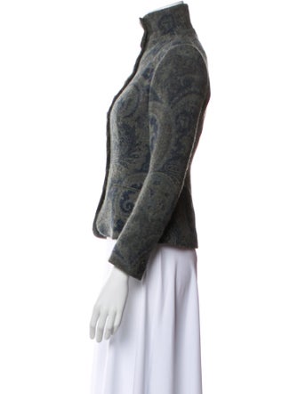 Ralph Lauren Black Label Wool Paisley Print Evening Jacket