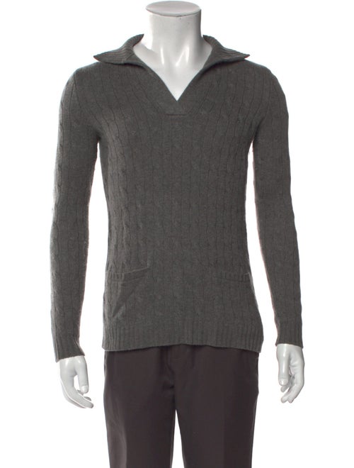 Ralph Lauren Lamb Leather Turtleneck Polo Sweater