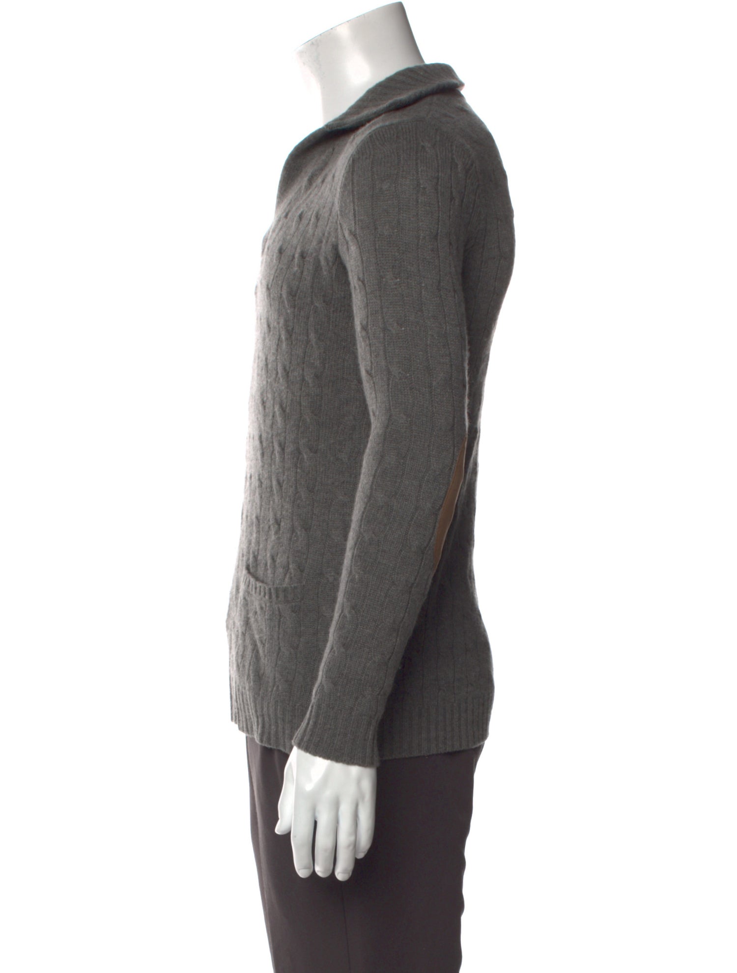 Ralph Lauren Lamb Leather Turtleneck Polo Sweater