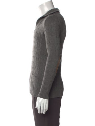 Ralph Lauren Lamb Leather Turtleneck Polo Sweater