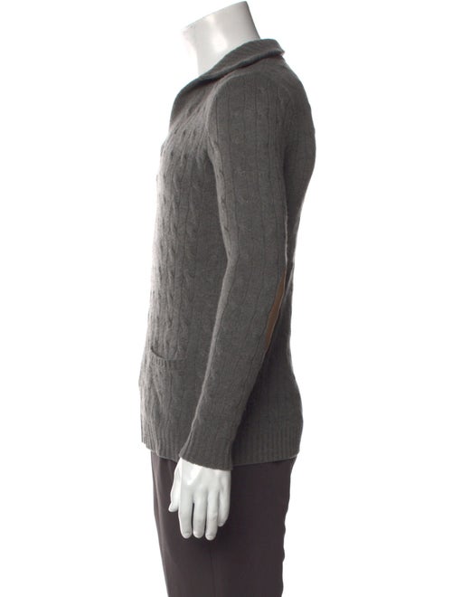 Ralph Lauren Lamb Leather Turtleneck Polo Sweater