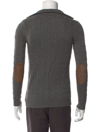 Ralph Lauren Lamb Leather Turtleneck Polo Sweater