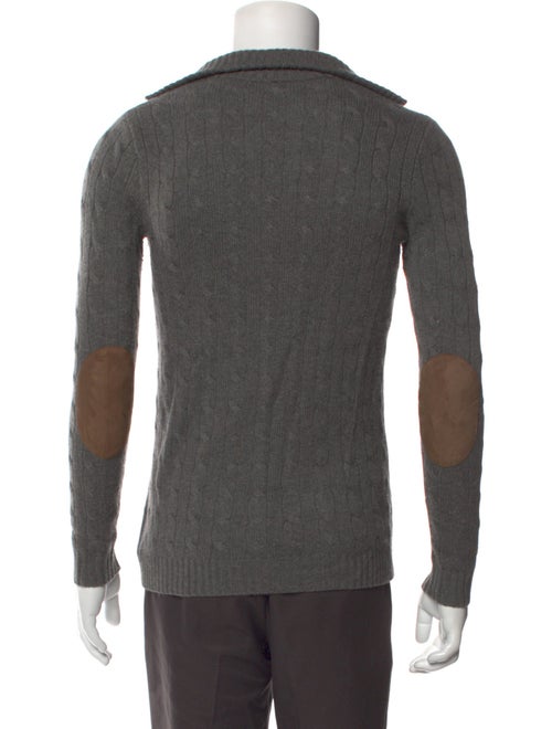 Ralph Lauren Lamb Leather Turtleneck Polo Sweater