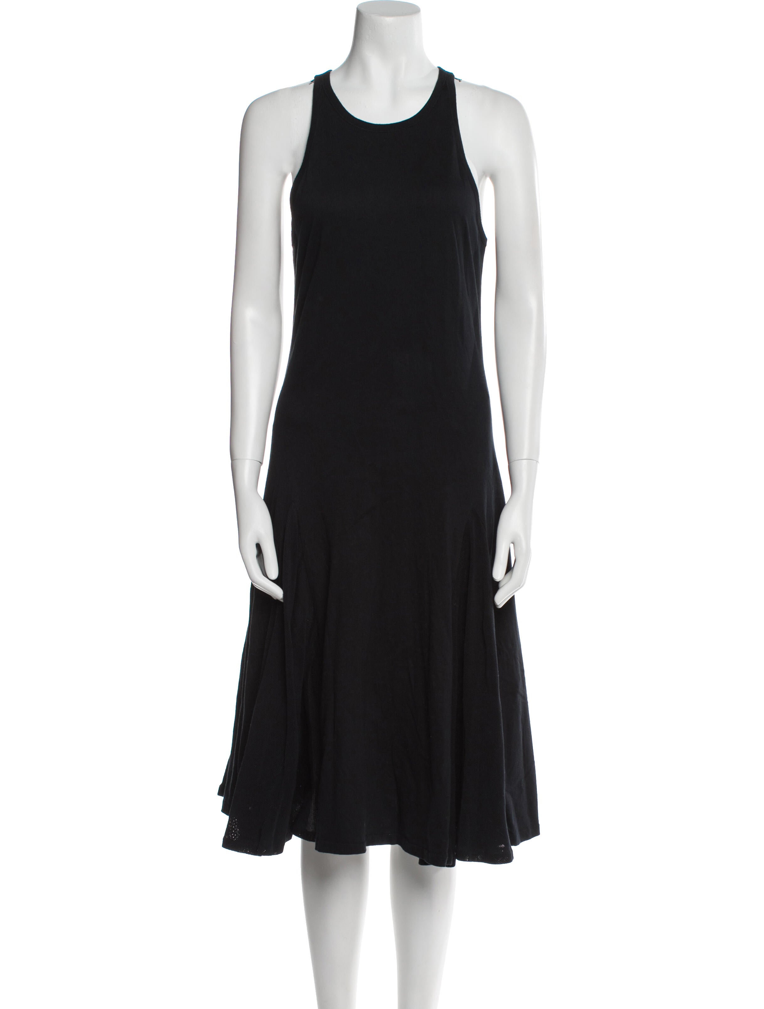 Ralph Lauren Scoop Neck Midi Length Dress