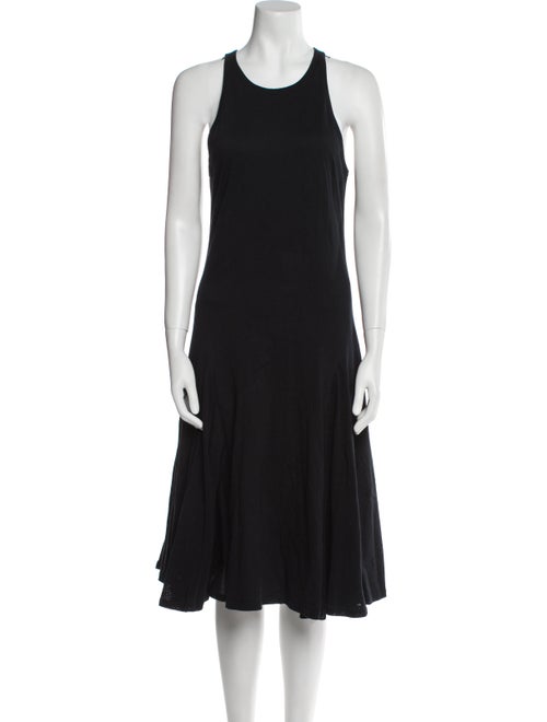 Ralph Lauren Scoop Neck Midi Length Dress