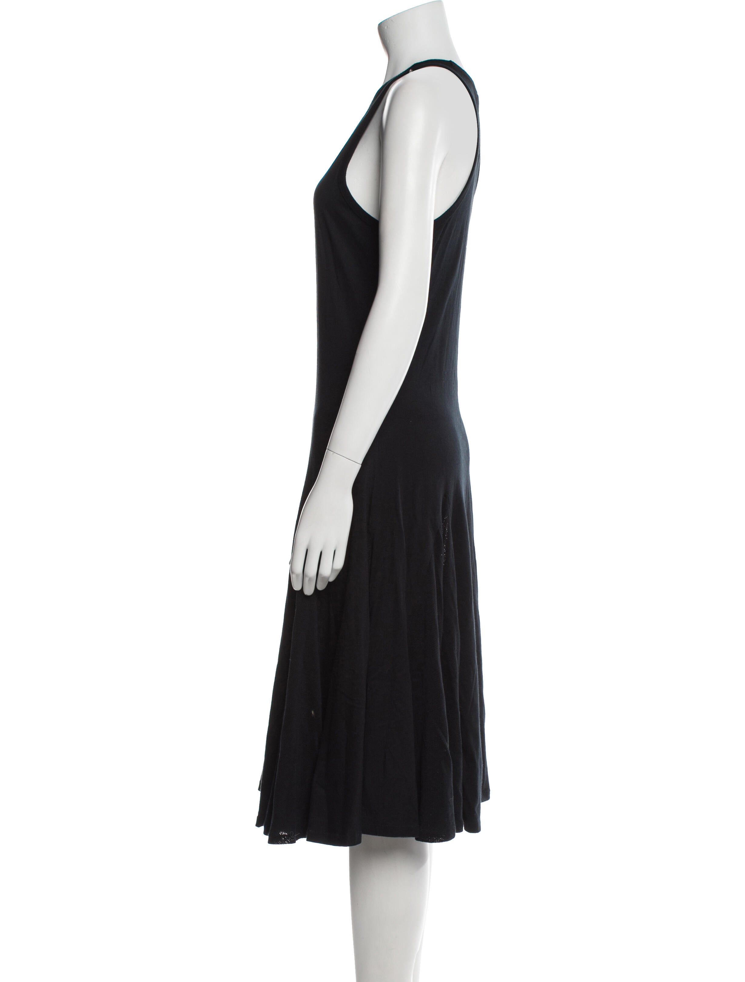 Ralph Lauren Scoop Neck Midi Length Dress