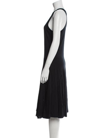 Ralph Lauren Scoop Neck Midi Length Dress