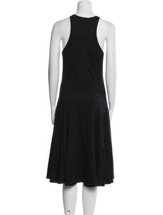 Ralph Lauren Scoop Neck Midi Length Dress