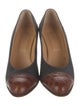 Ralph Lauren Embossed Leather Colorblock Pattern Pumps