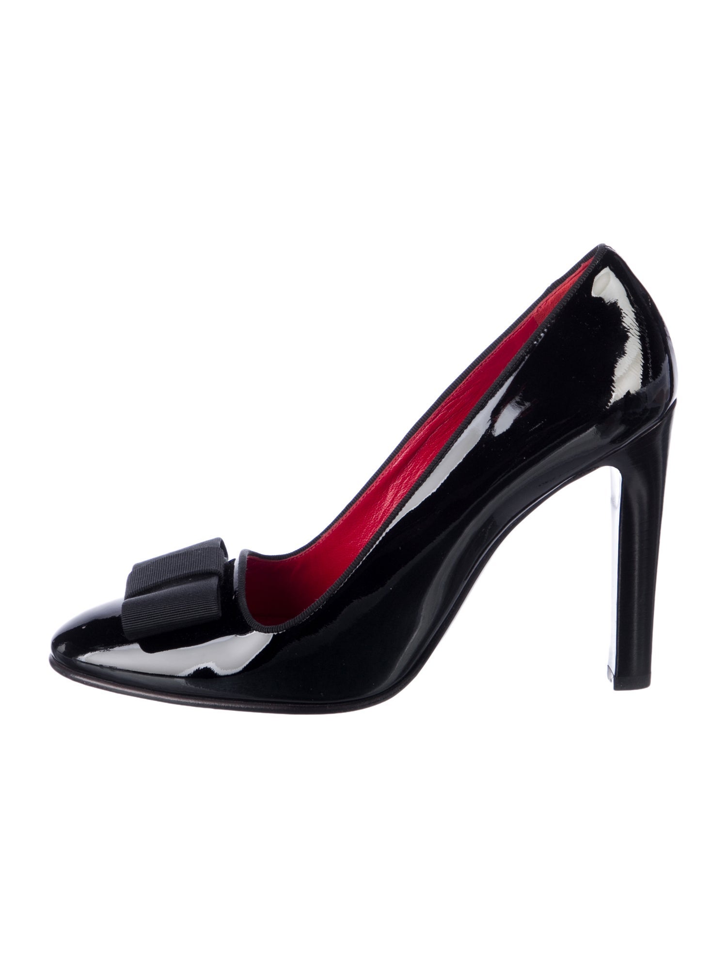 Ralph Lauren Patent Leather Bow Accents Pumps