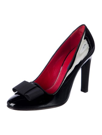 Ralph Lauren Patent Leather Bow Accents Pumps