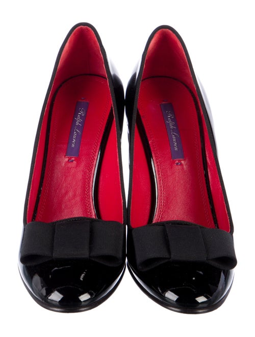 Ralph Lauren Patent Leather Bow Accents Pumps