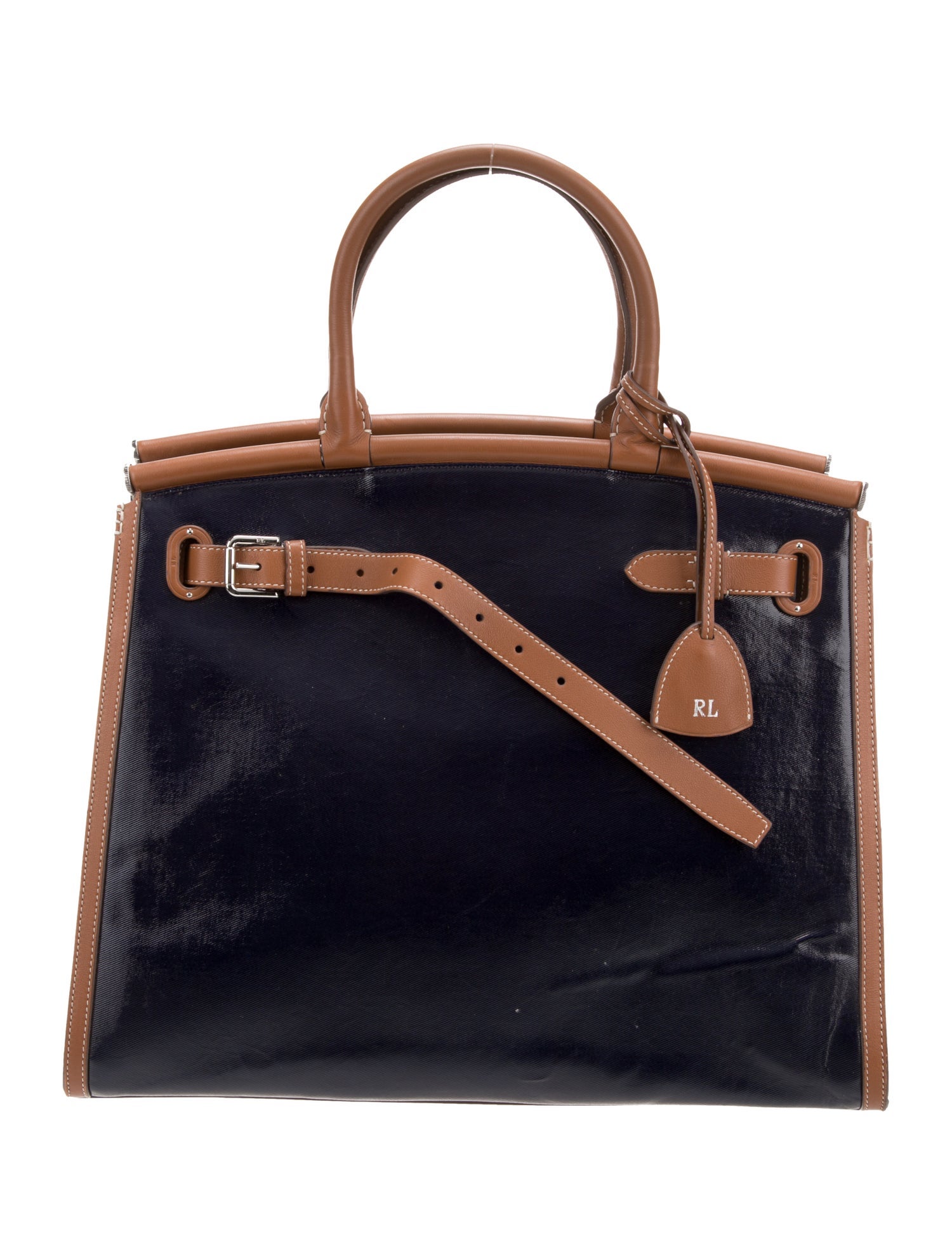 Ralph Lauren Leather Top Handle Bag