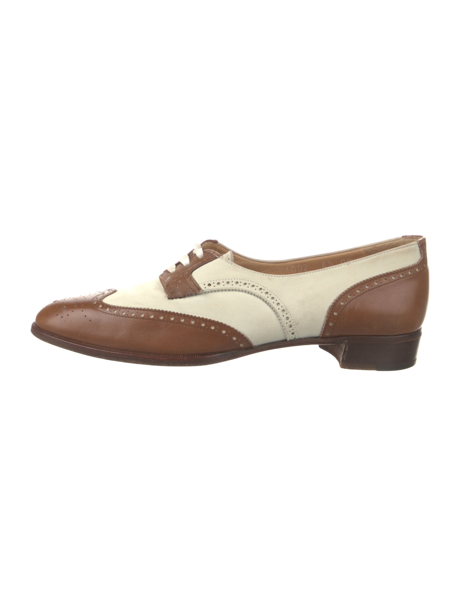 Ralph Lauren Leather Colorblock Pattern Oxfords