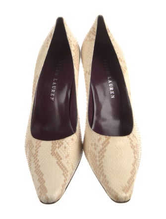 Ralph Lauren Snakeskin Animal Print Pumps