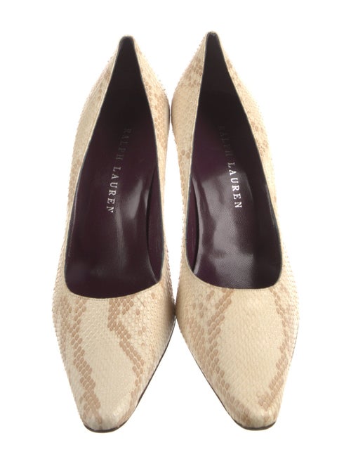 Ralph Lauren Snakeskin Animal Print Pumps
