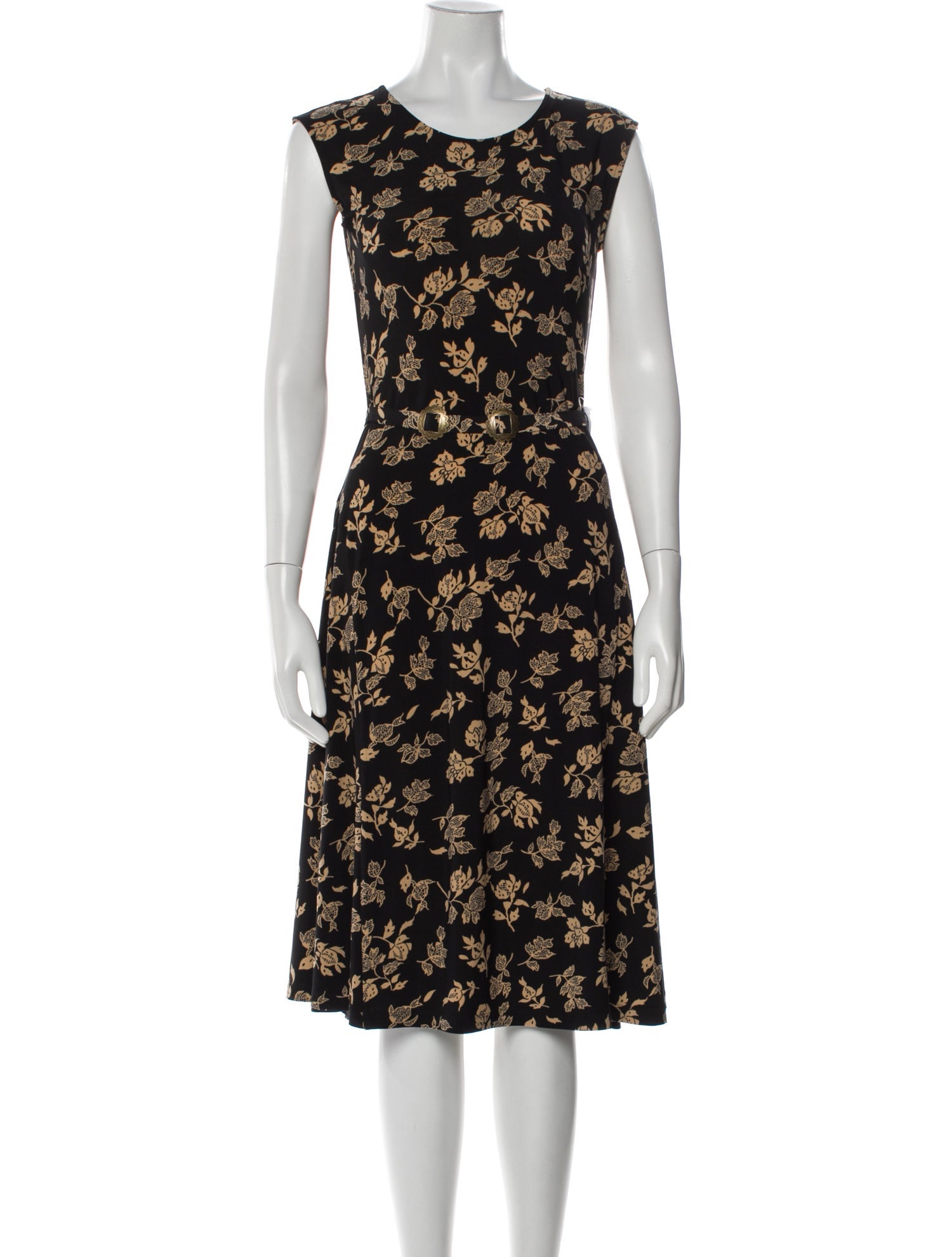 Ralph Lauren Floral Print Midi Length Dress