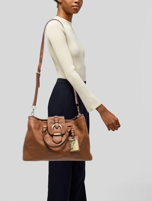Ralph Lauren Leather Top Handle Bag