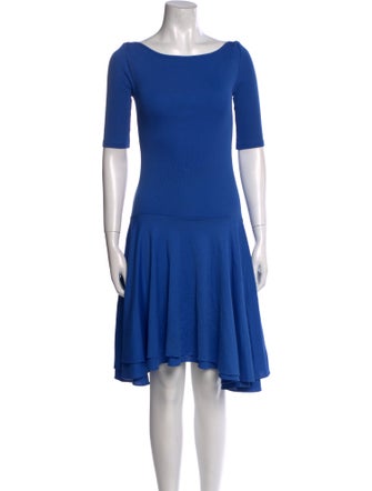 Ralph Lauren Bateau Neckline Knee-Length Dress