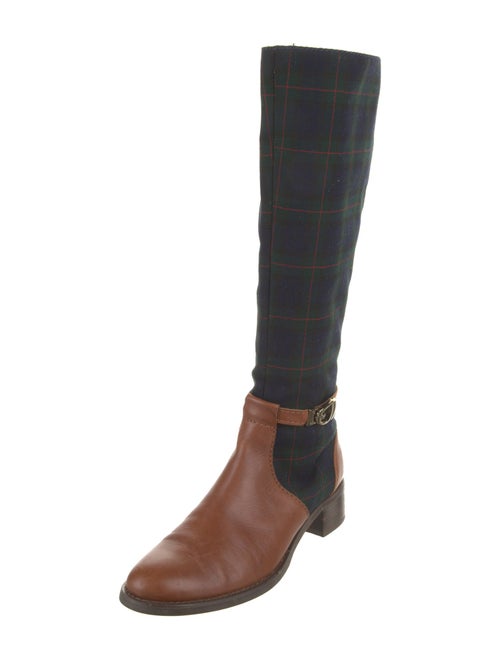 Etienne Aigner Leather Leather Trim Embellishment Riding Boots