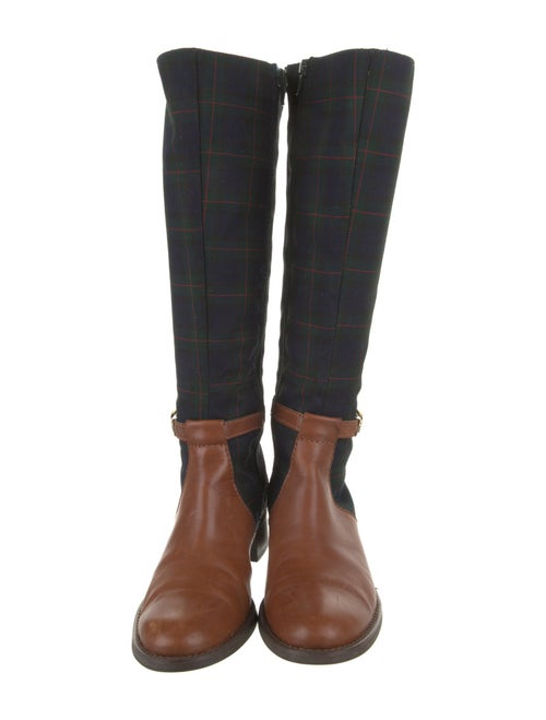 Etienne Aigner Leather Leather Trim Embellishment Riding Boots