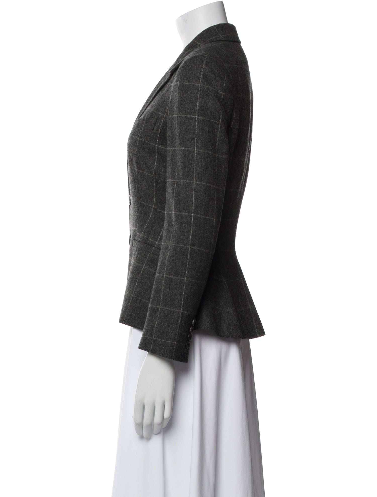 Ralph Lauren Wool Plaid Print Blazer