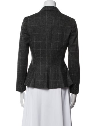 Ralph Lauren Wool Plaid Print Blazer