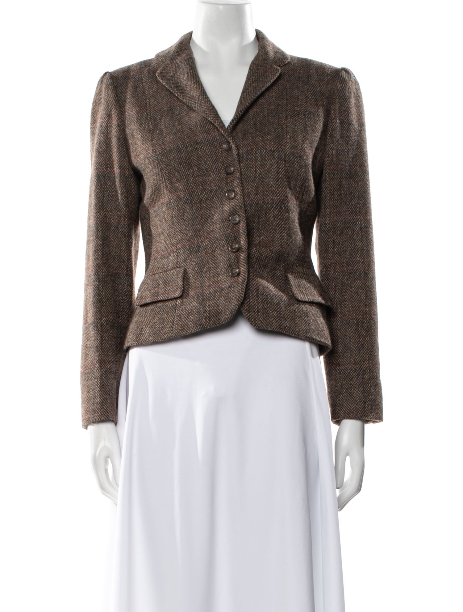 Ralph Lauren Wool Tweed Pattern Blazer