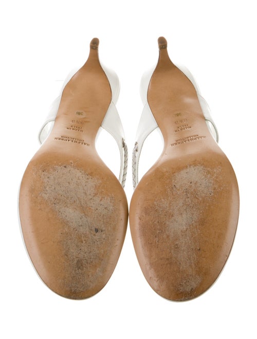 Ralph Lauren Leather Braided Accents T-Strap Sandals