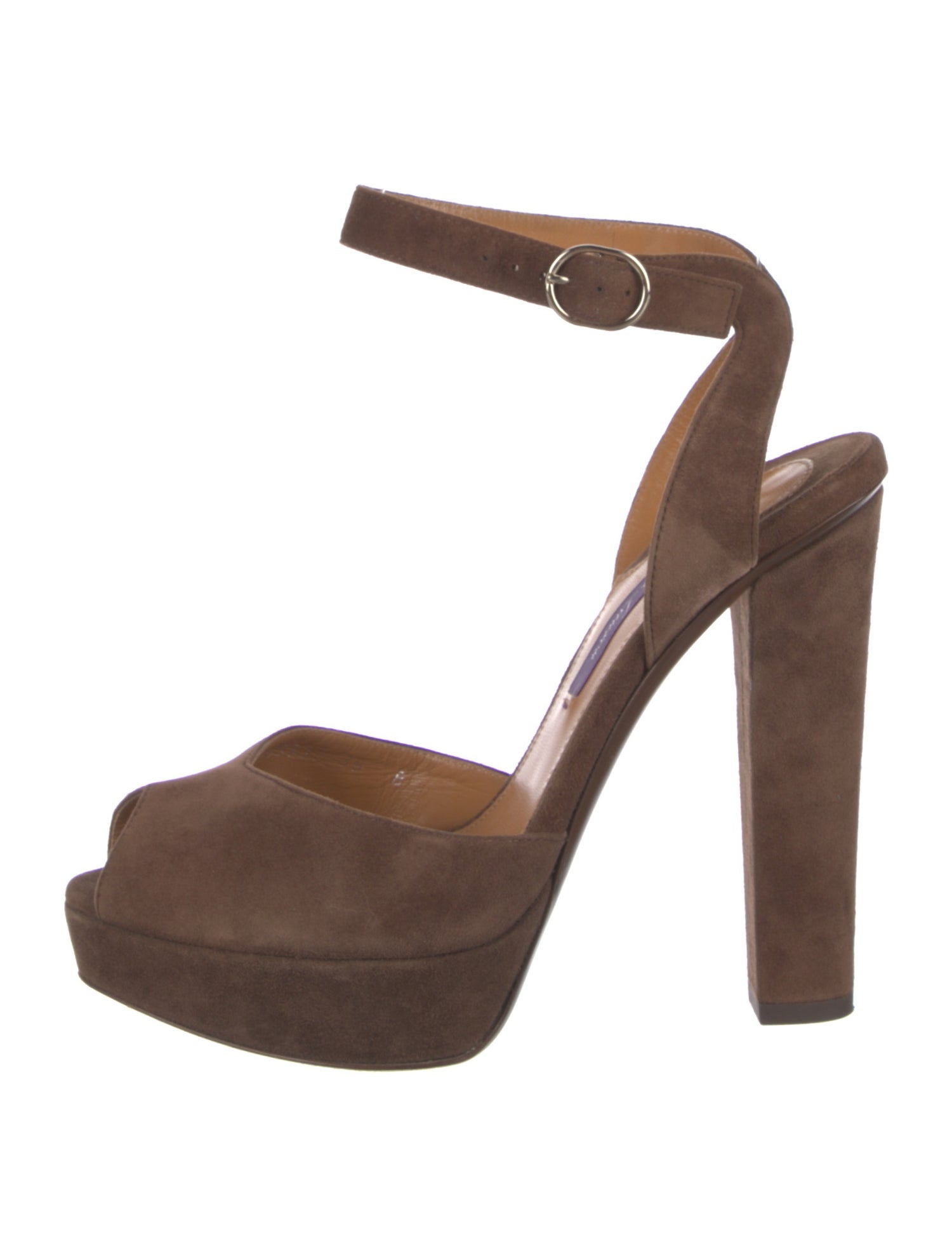 Ralph Lauren Suede Cutout Accent Sandals