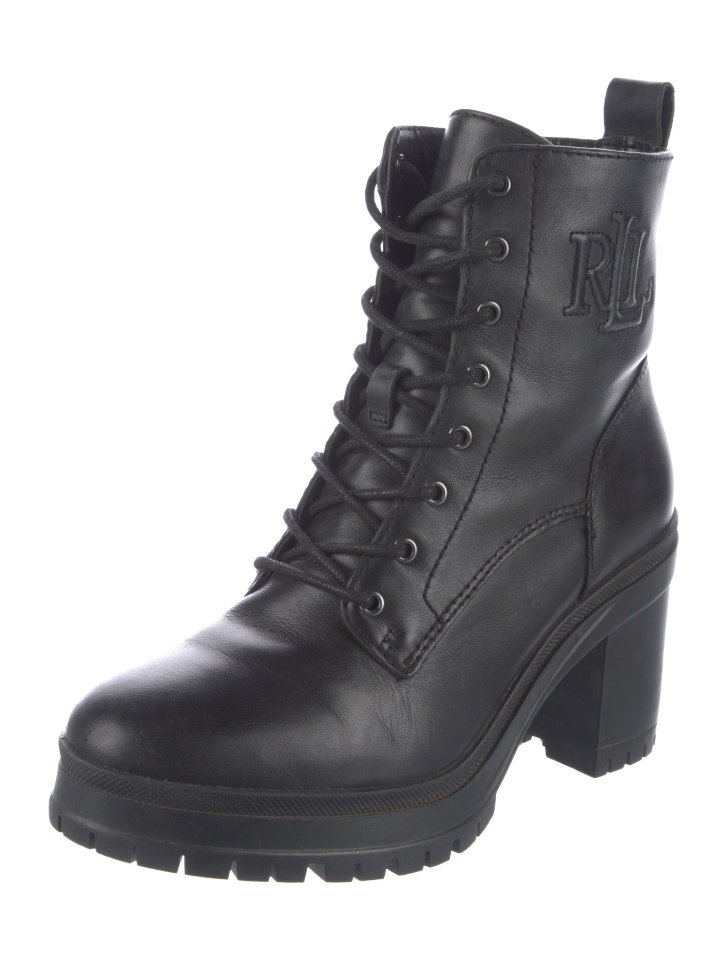 Ralph Lauren Leather Combat Boots
