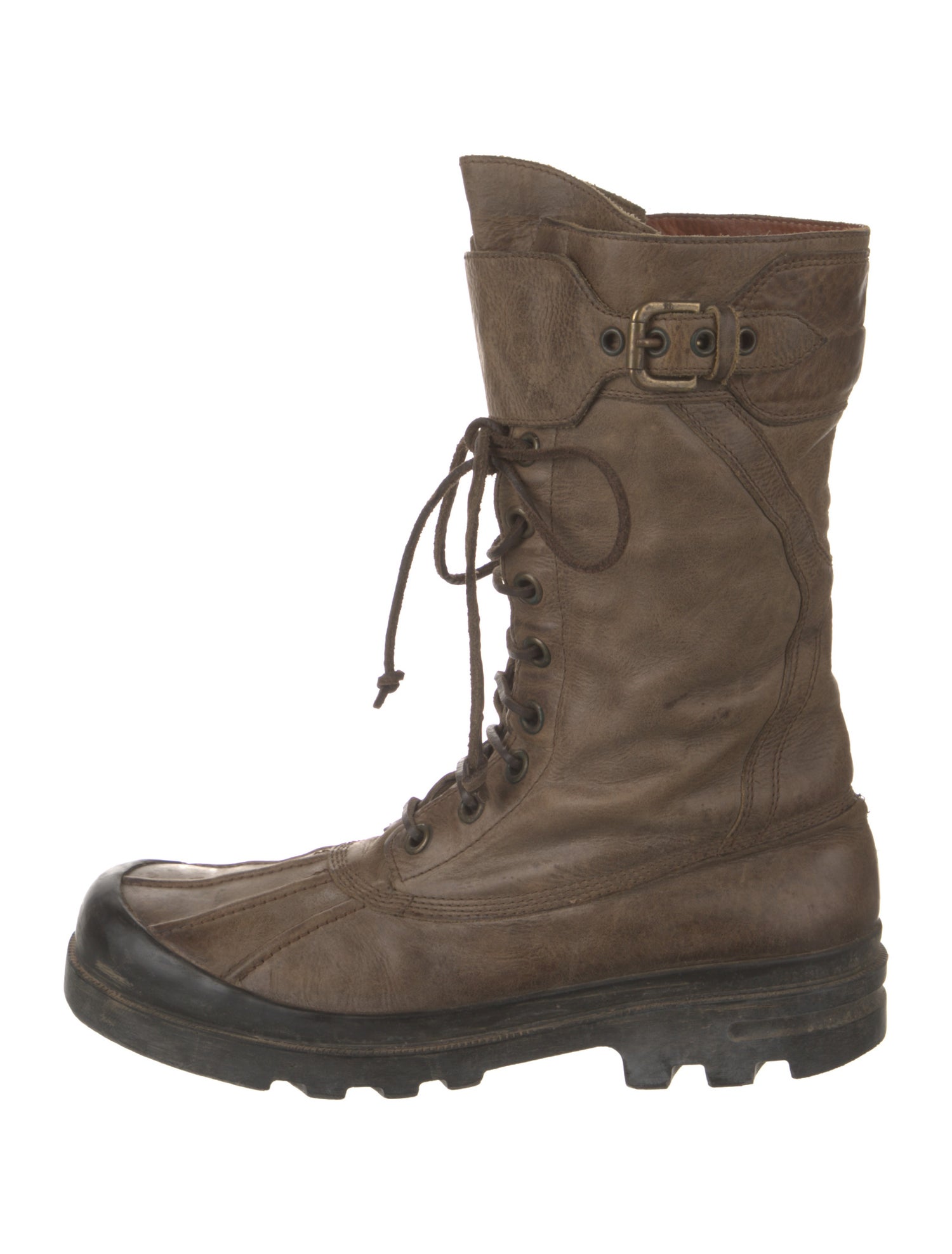 Ralph Lauren Leather Combat Boots