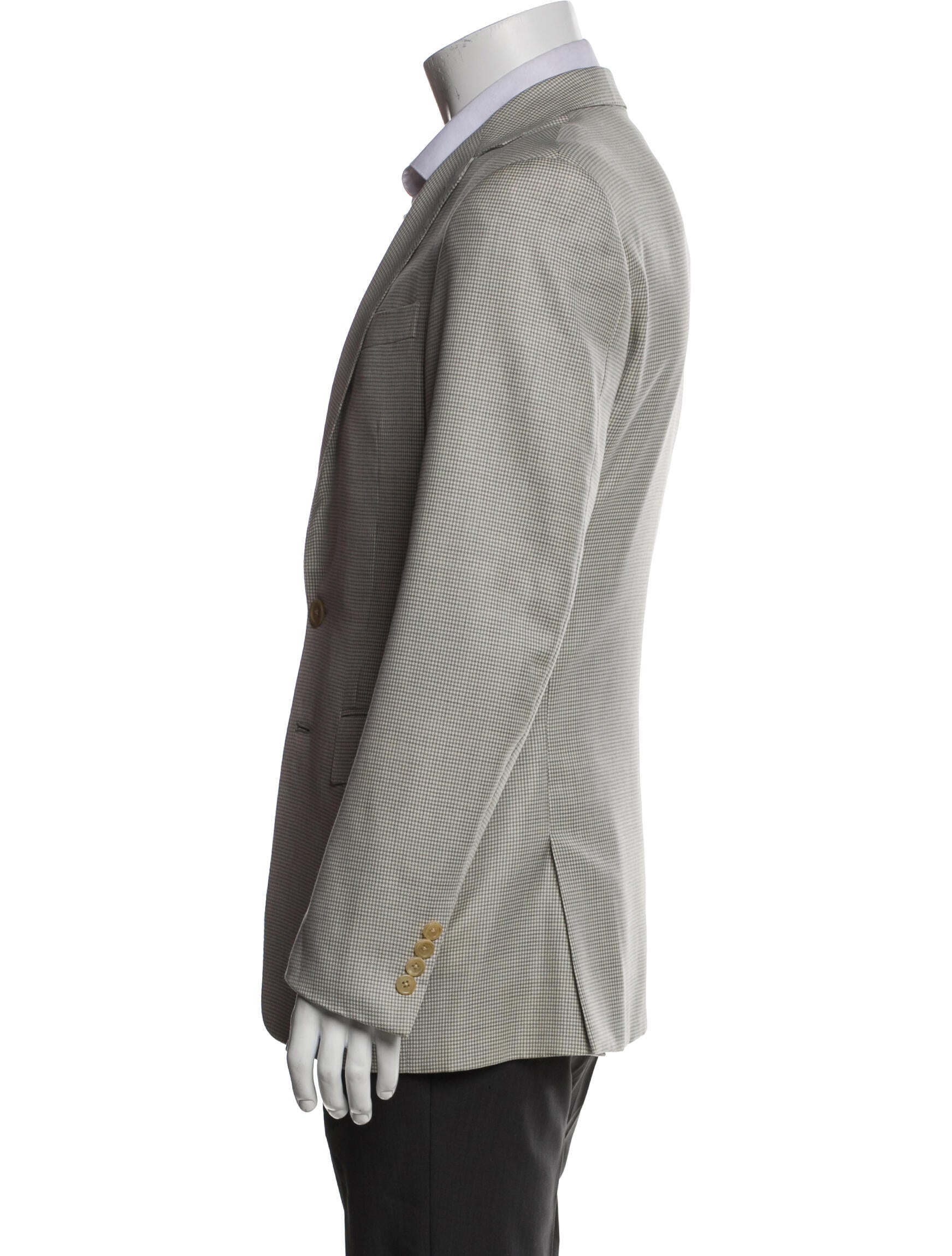 Ralph Lauren Black Label Wool Plaid Print Peacoat